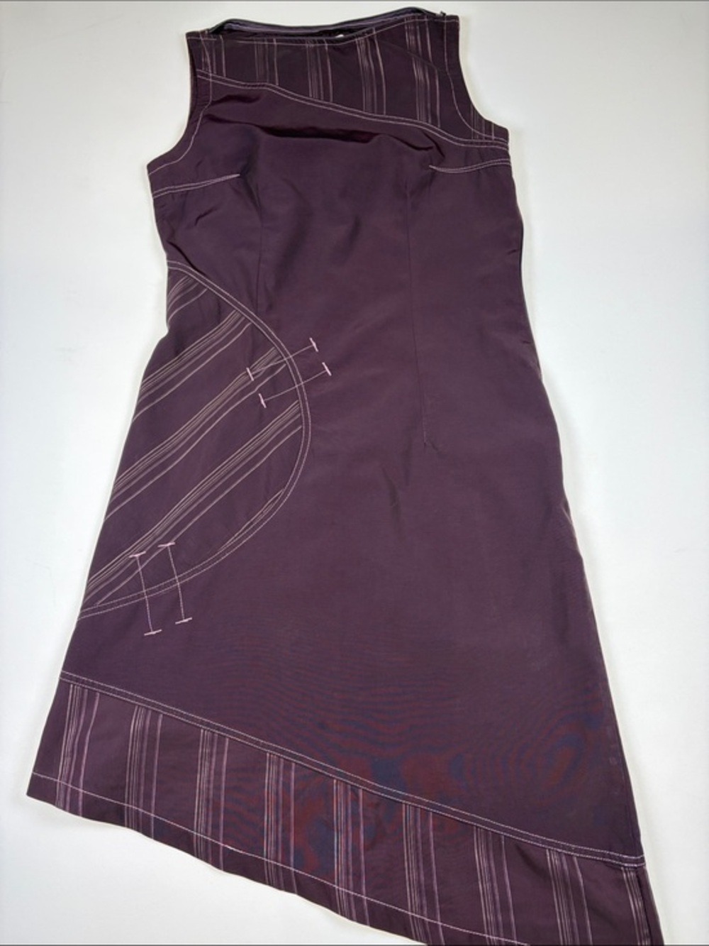 Cache Plum Asymmetrical Dress Size EUR 38 US 6-8 Sleeveless Artsy Midi